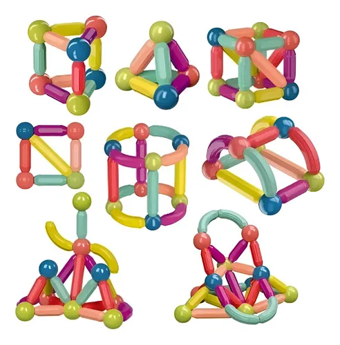 Producto Juego De Bloques Magnéticos Para Armar X42 Piezas Educativo Didáctico Infantil Con Barras Y Esferas Imanes 3d Construcción Creativa Regalo Niños Y Niñas Levys Bazar Imagen