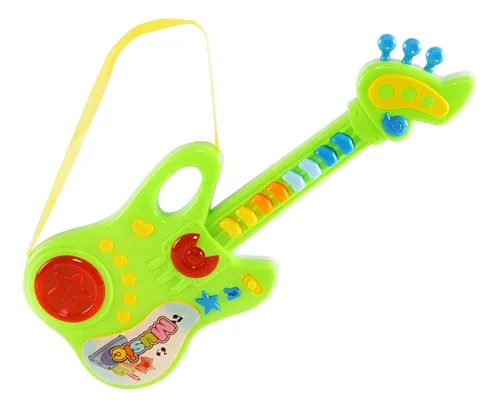 Producto Guitarra Para Niños Juguete Instrumento Musical Luz Y Sonido Imagen