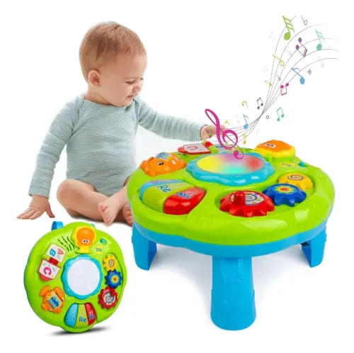 Mesa Didactica Actividades Con Sonido Y Pianito Para Bebe Celeste