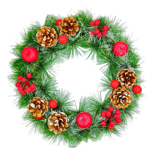 Producto Corona Navideña Decorada Adornos Navidad 38cm Imagen