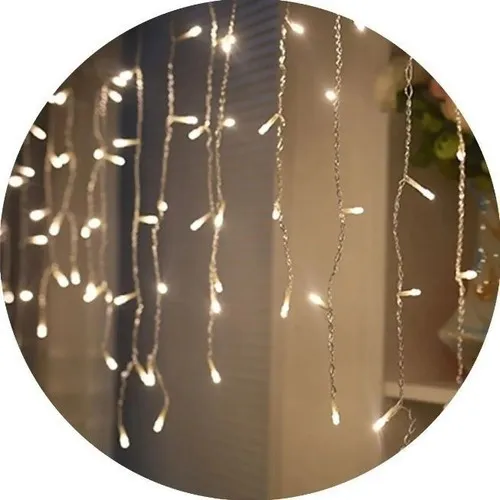 Producto Cortina De Luces Led Lluvia X100 Navidad Fria + Calida Imagen