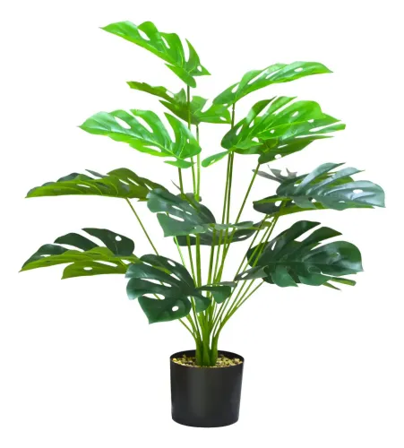 Planta Artificial Con Maceta Monstera 70cm Decoración Hogar Verde