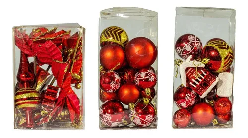 Producto Kit Adornos Navidad Rojo 72 Piezas - Envío Gratis! Imagen