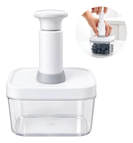 Frasco Hermético Al Vacío Con Bomba Manual Taper 420ml Transparente