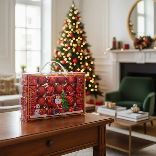 Producto Bolas De Navidad 4cm Valija Adornos Colgante Navideño X24 Imagen