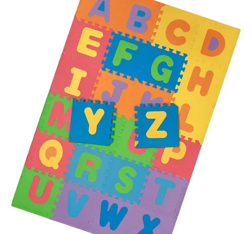 Producto Piso Goma Eva Antigolpes Alfombra Bebe Abc Encastrable X26 Imagen