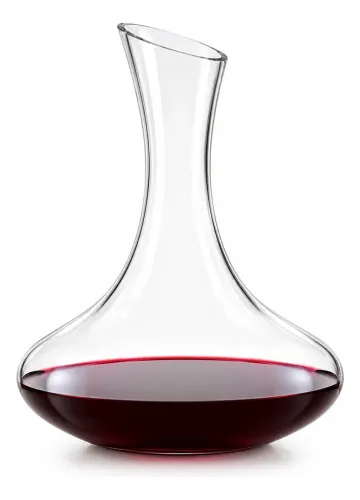 Decantador De Vino Vidrio 1,8l Decanter Aireador Oblicuo