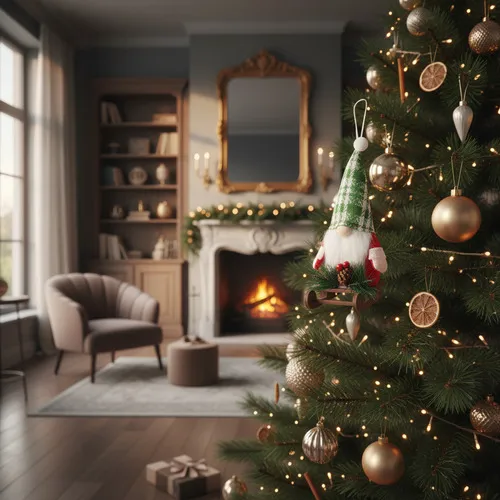 Producto Adornos Navideños Gnomo Con Trineo Colgante Arbol De Navidad Imagen