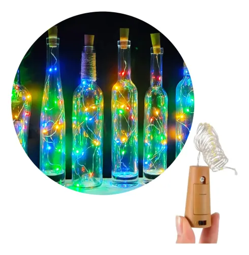 Tira De Luces Alambre Led 3 Mts Corcho Botella Decoracion