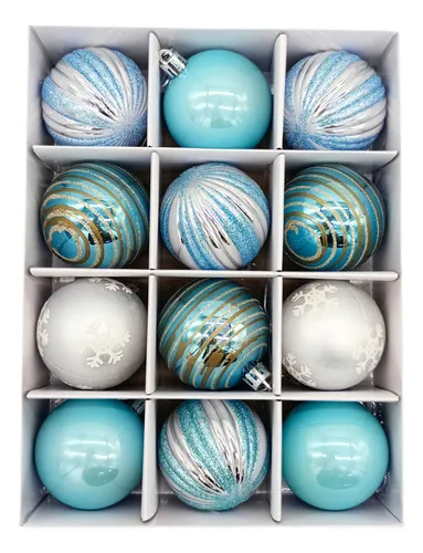 Producto Navidad Adornos Bolas Navideñas Decoradas 6cm X48 Decoración Imagen