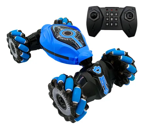 Producto Auto Control Remoto Luces Led Vehículo Acrobático Giro 360° Color Azul Personaje Auto Acrobata Imagen