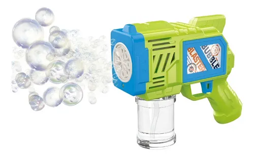 Producto Burbujero Automático Pistola Juguete De Burbujas Con Luz Color Verde Imagen