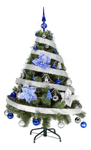 Producto Arbol Navidad Tronador 1,20 + Kit 30 Azul Plata Black Friday Imagen