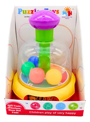 Producto Juguete Didáctico A Presión Con Pelotitas Para Bebé Color Amarillo Imagen