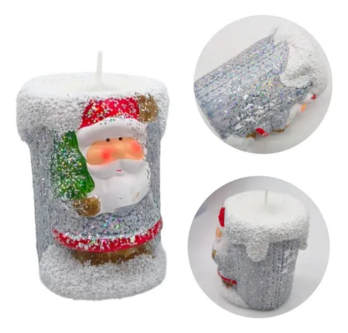 Producto Vela Navideña Portavela Pesebre Deco Navidad Ceramica X1u. Imagen