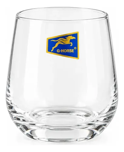 Set X6 Vasos Vidrio Whisky Tragos Sin Pie Transparente 385ml Transparente