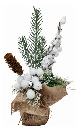 Producto Arbol De Navidad Mini Pino Navideño De Mesa Decorado 26cm Imagen