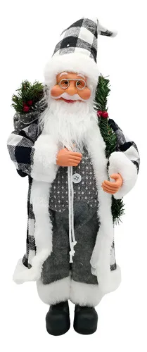 Producto Papa Noel Muñeco De Navidad Adorno Decoracion Color Gris Imagen