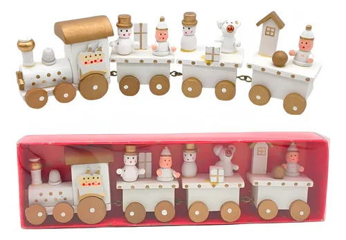 Producto Tren De Madera Decoracion Navideña Adornos Navidad Imagen