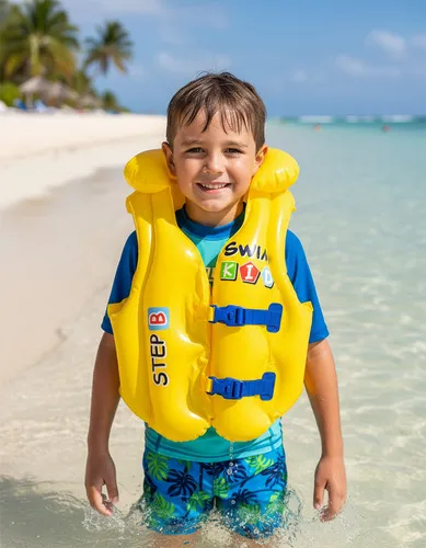 Producto Chaleco Salvavidas Para Niños Flotador Inflable Ajustable Imagen