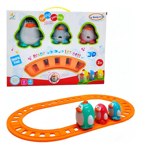 Producto Tren De Pinguinos Con Luz Sonido Y Movimiento Color Multicolor Imagen