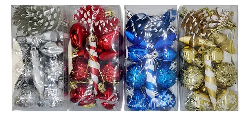 Producto Adornos Navideños Set Decoracion 12u Surtido Navidad Bolas Imagen