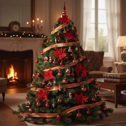 Producto Arbolito Navidad Extra Lujo Patagonia 1.80mt Rojo Decoración Imagen