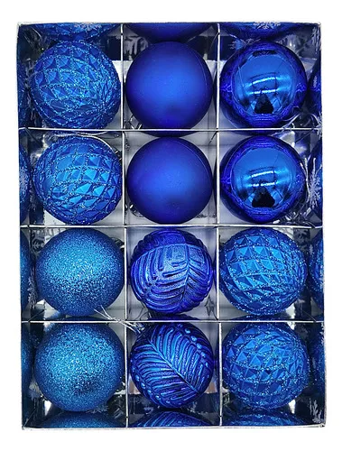 Producto Navidad Adornos Bolas Navideñas Decoradas 6cm X12 Piezas Imagen