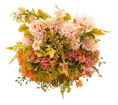 Producto Ramo Crisantemos Flores Artificiales 30cm Decoración X1 Imagen