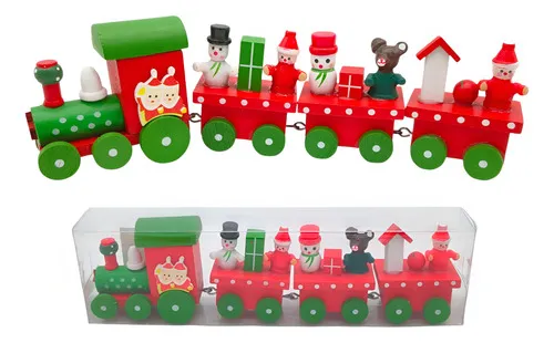 Producto Tren De Madera Decoracion Navideña Adorno Navidad Imagen