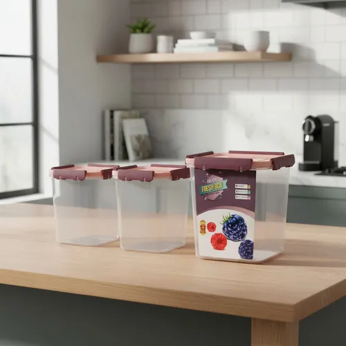 Producto Set X3 Tupper Hermetico Organizador Plastico Frio/caliente Imagen