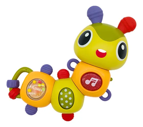 Producto Sonajero Bebe Oruga Musical Movil Luz Sonido Didactico Color Amarillo Imagen