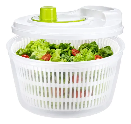 Centrifugador Escurridor Secador Manual Verduras Ensaladas Blanco