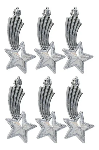 Producto Adorno Colgante Decoración Arbol Navideño Estrella Fugaz X2 Imagen