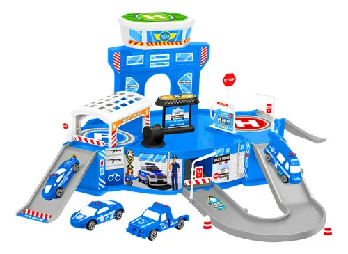 Producto Pista De Autos Estacion De Policias Juguete Con Accesorios Imagen