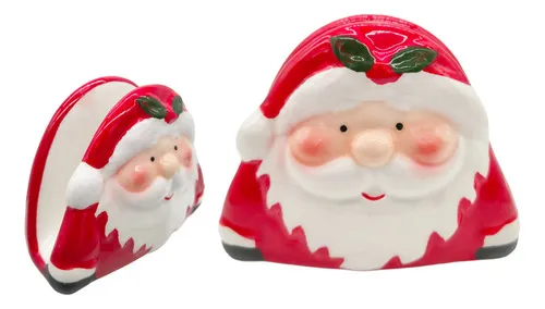 Producto Servilletero Ceramica Navideño Porta Servilleta Papa Noel Imagen