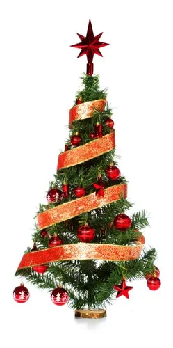 Producto Arbol De Navidad 80cm Con Adornos 30 Piezas Rojo Imagen