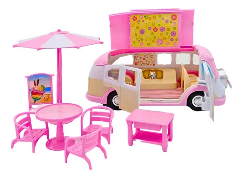 Producto Camión De Helados Expreso Polar Con Accesorios Muñecas Color Rosa Imagen