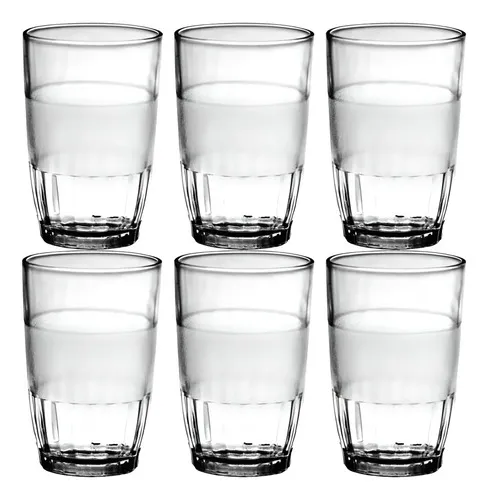 Producto Vaso Vidrio 210ml X6 Unidades Soda Jugo Tragos Transparente Imagen