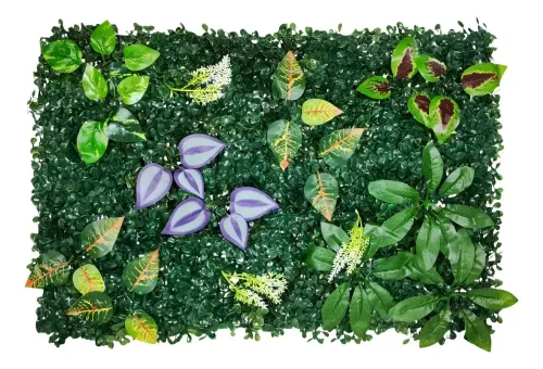 Jardín Vertical Artificial Flores Decoración Verde 40x60cm Verde