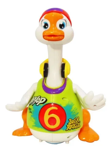 Producto Muñeco Juguete Bebe Ganso Musical Bailarín Luces Y Sonidos Color Blanco Imagen