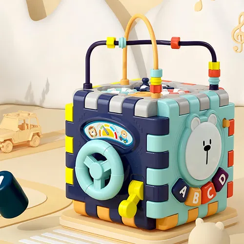 Producto Cubo Didactico Con 6 Actividades Juguete Educativo Motesori Color Multicolor Imagen