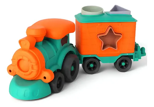 Producto Tren Con Figuras Encastrables Juguete Eco Bioplastico Imagen