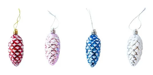 Producto Adornos Navideños Piñas Arbolito De Navidad 8cm Pack X2u Imagen