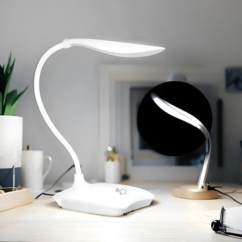 Producto Lampara De Mesa Usb Velador Escritorio Luz Led Blanca Imagen