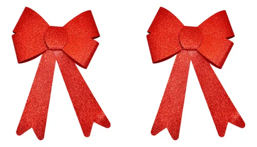 Producto Adorno Navideño Decoracion Arbol De Navidad Moño X2 Imagen