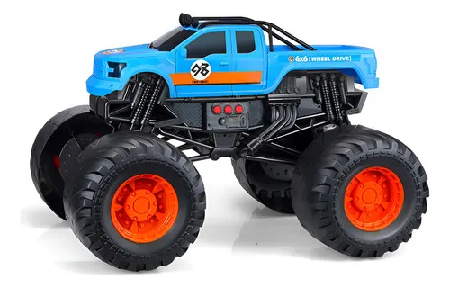 Producto Camión Monstruo Juguete Expreso Polar Depredador Off Road Celeste Luces Imagen