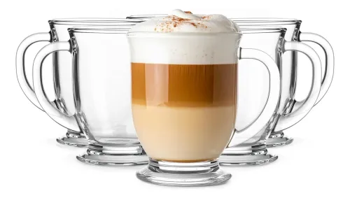 Taza Cafe Doble Vidrio Pared Capuchino Jarro 250ml Transparente