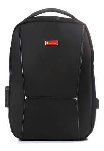 Producto Mochila Pierre Cardin Portanotebook Color Negro Diseño De La Tela Liso Imagen