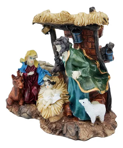 Producto Pesebre Navideño Cerámica Artesanal Adorno Nacimiento Imagen